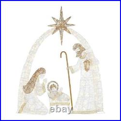 66 In Nativity Set Super Bright Polar Wishes Holiday Yard Decor Home Accents New