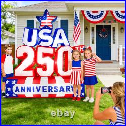 6FT 250Th Anniversary 4Th of July Inflatables Outdoor Decorations Patriotic Blow