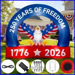 6FT 250th Anniversary Inflatable Bald Eagle Patriotic 4th of July LED Yard Decor