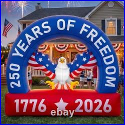 6FT 250th Anniversary Inflatable Bald Eagle Patriotic 4th of July LED Yard Decor