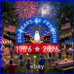6FT 250th Anniversary Inflatable Bald Eagle Patriotic 4th of July LED Yard Decor