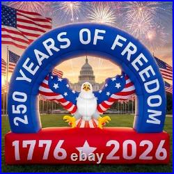 6FT 250th Anniversary Inflatable Bald Eagle Patriotic 4th of July LED Yard Decor