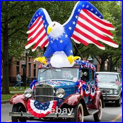 6FT 4Th of July Inflatable Eagle, Independence Day Blow up on the Car Built-In L