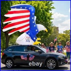 6FT 4Th of July Inflatable Eagle, Independence Day Blow up on the Car Built-In L