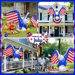 6FT 4Th of July Inflatable Eagle, Independence Day Blow up on the Car Built-In L
