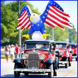 6FT 4Th of July Inflatable Eagle, Independence Day Blow up on the Car Built-In L
