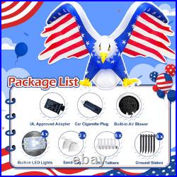 6FT 4Th of July Inflatable Eagle, Independence Day Blow up on the Car Built-In L