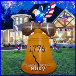 6FT 4th of July Inflatable Liberty Bell, Patriotic Independence Day 6FT 4th of July Inflatable Liberty Bell, Patriotic Independence Day