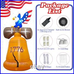 6FT 4th of July Inflatable Liberty Bell, Patriotic Independence Day 6FT 4th of July Inflatable Liberty Bell, Patriotic Independence Day
