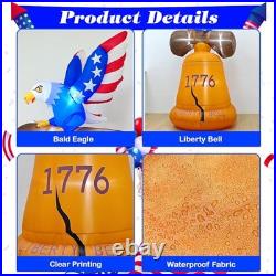6FT 4th of July Inflatable Liberty Bell, Patriotic Independence Day 6FT 4th of July Inflatable Liberty Bell, Patriotic Independence Day