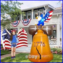6FT 4th of July Inflatable Liberty Bell, Patriotic Independence Day 6FT 4th of July Inflatable Liberty Bell, Patriotic Independence Day