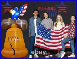 6FT 4th of July Inflatable Liberty Bell, Patriotic Independence Day 6FT 4th of July Inflatable Liberty Bell, Patriotic Independence Day