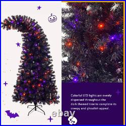 6FT Artificial Fir Bent Top Halloween Christmas Tree, with1,080 Lush Branch Tips 6FT Artificial Fir Bent Top Halloween Christmas Tree, with1,080 Lush Branch Tips