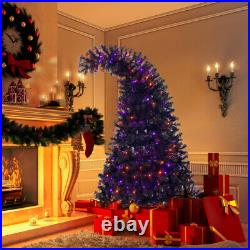 6FT Artificial Fir Bent Top Halloween Christmas Tree, with1,080 Lush Branch Tips 6FT Artificial Fir Bent Top Halloween Christmas Tree, with1,080 Lush Branch Tips