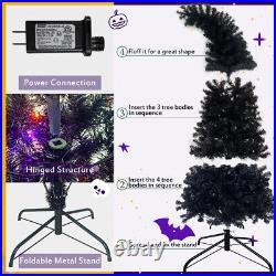 6FT Artificial Fir Bent Top Halloween Christmas Tree, with1,080 Lush Branch Tips 6FT Artificial Fir Bent Top Halloween Christmas Tree, with1,080 Lush Branch Tips
