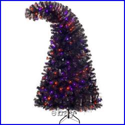 6FT Artificial Fir Bent Top Halloween Christmas Tree, with1,080 Lush Branch Tips 6FT Artificial Fir Bent Top Halloween Christmas Tree, with1,080 Lush Branch Tips