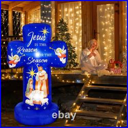 6FT Christmas Inflatables Nativity Scene Jesus 2025 NEW LED Outdoor Decoration