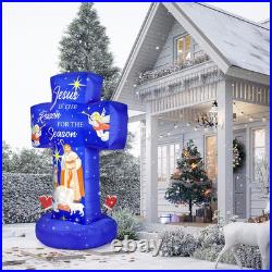6FT Christmas Inflatables Nativity Scene Jesus 2025 NEW LED Outdoor Decoration