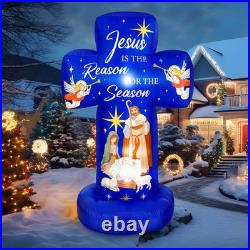 6FT Christmas Inflatables Nativity Scene Jesus 2025 NEW LED Outdoor Decoration