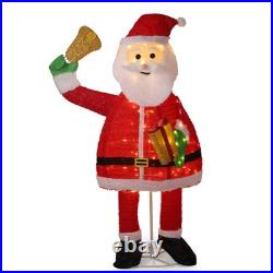 6FT Christmas Santa Claus Holding Bell with Light for Holiday Outdoor Decoration