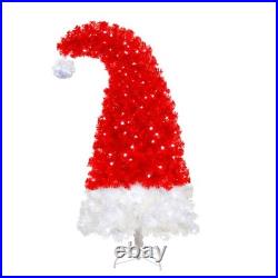 6FT Christmas Tree with LED Light & with 1050 Tips Santa's Hat Shape Xmas Tree
