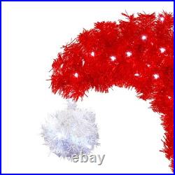 6FT Christmas Tree with LED Light & with 1050 Tips Santa's Hat Shape Xmas Tree