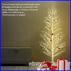 6FT Enchanting Birch Tree with 1300 LED Lights, Twinkle Light White Christmas Tr