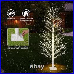 6FT Enchanting Birch Tree with 1300 LED Lights, Twinkle Light White Christmas Tr
