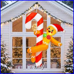 6FT Funny Gingerbread Christmas Inflatable Outdoor Yard LED Holiday Decor