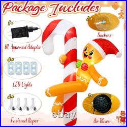 6FT Funny Gingerbread Christmas Inflatable Outdoor Yard LED Holiday Decor