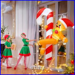 6FT Funny Gingerbread Christmas Inflatable Outdoor Yard LED Holiday Decor
