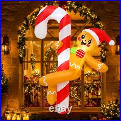 6FT Funny Gingerbread Christmas Inflatable Outdoor Yard LED Holiday Decor