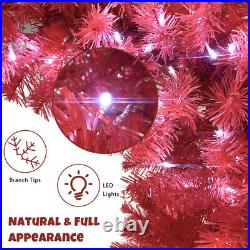 6FT Hinged Fir Artificial Fir Bent Top Christmas Tree Holiday Decoration