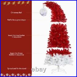 6FT Hinged Fraser Fir Artificial Fir Bent Top Christmas Tree