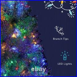 6FT Pre-Lit Artificial Christmas Tree with 300 LED Lights & Metal Stand