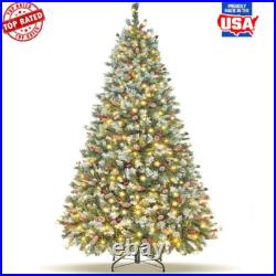 6FT Pre-lit Christmas Tree With LED Lights Pinecones Berries Indoor Outdoor New 6FT Pre-lit Christmas Tree With LED Lights Pinecones Berries Indoor Outdoor New