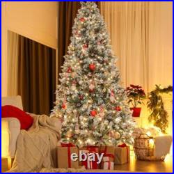 6FT Pre-lit Christmas Tree With LED Lights Pinecones Berries Indoor Outdoor New 6FT Pre-lit Christmas Tree With LED Lights Pinecones Berries Indoor Outdoor New