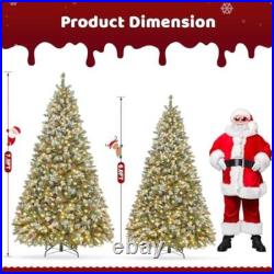 6FT Pre-lit Christmas Tree With LED Lights Pinecones Berries Indoor Outdoor New 6FT Pre-lit Christmas Tree With LED Lights Pinecones Berries Indoor Outdoor New
