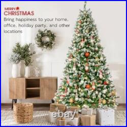 6FT Pre-lit Christmas Tree With LED Lights Pinecones Berries Indoor Outdoor New 6FT Pre-lit Christmas Tree With LED Lights Pinecones Berries Indoor Outdoor New