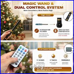 6FT Prelit Flocked Magic Christmas Tree with Wand & Remote