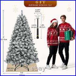6FT Prelit Flocked Magic Christmas Tree with Wand & Remote