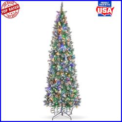 6FT Prelit Pencil Christmas Tree Skinny Artificial Christmas Tree 240 Warm Light 6FT Prelit Pencil Christmas Tree Skinny Artificial Christmas Tree 240 Warm Light
