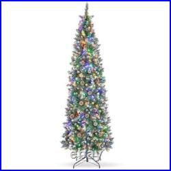 6FT Prelit Pencil Christmas Tree Skinny Artificial Christmas Tree 240 Warm Light 6FT Prelit Pencil Christmas Tree Skinny Artificial Christmas Tree 240 Warm Light