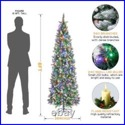 6FT Prelit Pencil Christmas Tree Skinny Artificial Christmas Tree 240 Warm Light 6FT Prelit Pencil Christmas Tree Skinny Artificial Christmas Tree 240 Warm Light