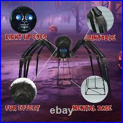 6Ft Giant Phreaky Phil Spider Halloween Animatronic Decorations, Light Eyes, Sc