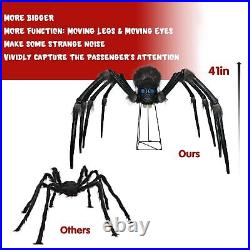 6Ft Giant Phreaky Phil Spider Halloween Animatronic Decorations, Light Eyes, Sc