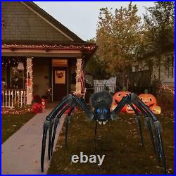 6Ft Giant Phreaky Phil Spider Halloween Animatronic Decorations, Light Eyes, Sc