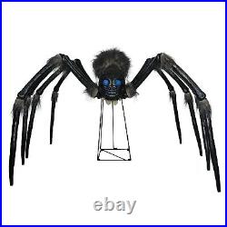 6Ft Giant Phreaky Phil Spider Halloween Animatronic Decorations, Light Eyes, Sc