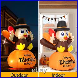 6Ft Height Thanksgiving Inflatable LED Lighted Turkey on Pumpkin Blow up Outdoor 6Ft Height Thanksgiving Inflatable LED Lighted Turkey on Pumpkin Blow up Outdoor