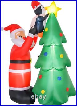 6Ft Inflatable Christmas Tree Decoration with Santa & Penguin Lawn Yard Blow Up 6Ft Inflatable Christmas Tree Decoration with Santa & Penguin Lawn Yard Blow Up